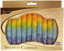 Majestic Giftware Sc-shsf-o Safed Shabbat Candle 5-INCH Fantasy Orange 12-PACK