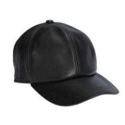 Men Genuine Leather Baseball Caps Casual Adjustable Black Warm Hats