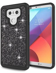 LG G6 Case LG G6 Plus Case LG G6 Case For Girls Jeylly Bling Glitter Luxury Crystal Dual Layer Shockproof Hard PC Soft Tpu