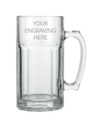 Extra Large 1 Litre Glass Beer Mug