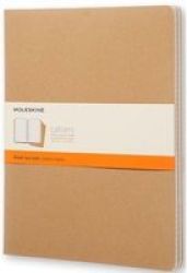 Moleskine Cahier Journal Pack Soft Ruled Xx-large Natural Contains 3 Journals 70 GSM Notebook Blank Book