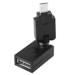 Usb 2.0 Af To Micro Usb 360 Degree Swivel Adapter With Otg For Samsung Galaxy S Iv I9500 S Ii...
