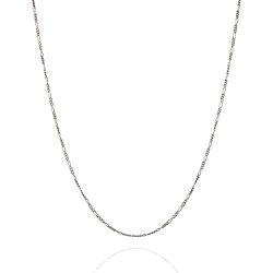 Dainty Sterling Silver Figaro Chain Necklace For Women