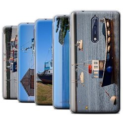 STUFF4 Gel Tpu Phone Case Cover For Nokia 8 Pack 16PCS British Coast Collection
