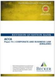F4 Corporate & Business Law Eng - Revision Question Bank Paperback