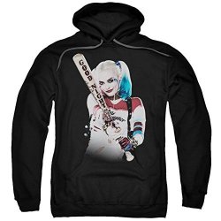 Suicide Squad Hoodie: - Harley Quinn At Bat Pullover Hoodie Size L