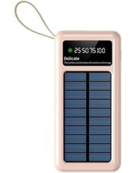 20000MAH Solar Power Bank With 2 LED Light AS-50318