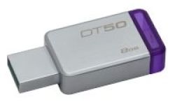 Kingston Technology Datatraveler 50 8gb Usb 3.0 3.1 Gen 1 Type-a Purple Silver Flash Drive