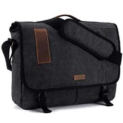 Mens Laptop Messenger Bag 15.6 Inch Water Resistant Canvas Shoulder Briefcase Satchel Bag VONXURY