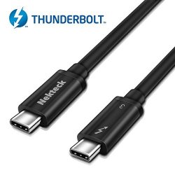 Nekteck Thunderbolt 3 Cable 100W 40GPBS Thunderbolt 3 Certified USB C Cable Compatible With New Macbook Pro Thinkpad Yoga Alienware 17 And More 1.6FT 2PACK