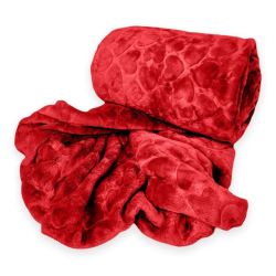 Nu Dekor - Rainbow Winter Fleece Blanket - 180 X 210CM - Wine Red