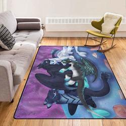 Christmas Decor Area Rug 5 By 7 Feet How To Train Your Dragon Toothless Family Game Night Art Super Cozy Fatigue Standing Carpet New
