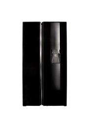 Defy DFF456 496L Elegant Black Glass Side-by-side Fridg Freezer