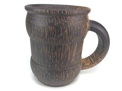 Beer Mug Wood Glass Handmade Sugar Palm Color Palm Wood Water Bar Tools Drink Glass Serving 3.5"X4.5