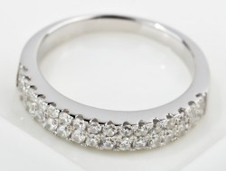 Beautiful 925 Silver Cz Eternity Wedding Ring Size 7