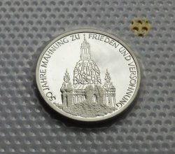 Germany 10 Dm Proof Coin 1995 Silver "dresden's Frauenkirche