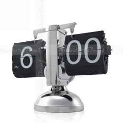 Retro Flip Down Steam Punk Design Style Clock - Cool Internal Gear Operated
