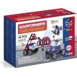 Magformers Magnetic Building Set: Amazing Police & Rescue Set
