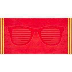 Always Embossed Sunglasses Red Beach Towel