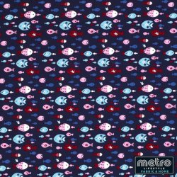 Printed Cotton Nautical Fish 15530 008