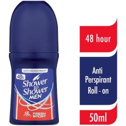 Shower To Shower Mens Roll-on Fresh Sport 50ML