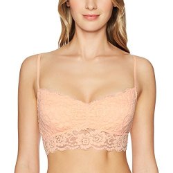 Mae Women's Lace Padded Bralette Tropical Peach Small