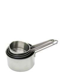 Stainless Steel 4 Piece Measuring Cups - Silver