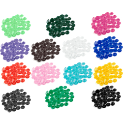 150pcs Resin Snap Buttons 15 Colors
