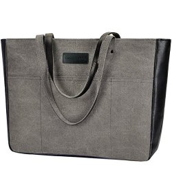 Laptop Tote Bag Women 13-15.6 Inch Laptop Bag For Work Lightweight Canvas Tote Bag Office Briefcase 1.BLACK
