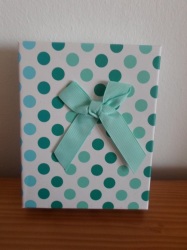 Gift Box Blue Green And White