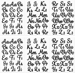 Magfok Iron on Letter White Transfer 1.4-Inch Uppercase and lowercase 4 Sheet