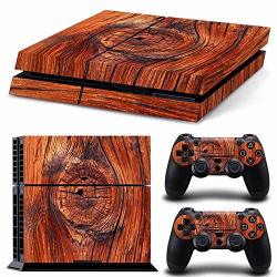 Dapanz Wooden Skin Sticker Vinyl Decal Protective Cover For Playstation 4 Console Dualshock 4 Wireless Controllers