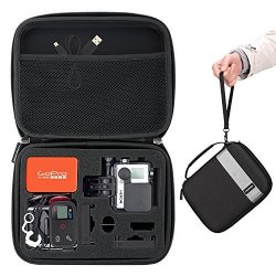 Gopro Case Moko Camera Case Protective Bag Hard Carrying Case Shockproof Travel Storage With Handle And Carabiner For Gopro Hero 6 5 4 Black