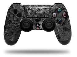 Vinyl Skin Wrap For Sony PS4 Dualshock Controller Marble Granite 06 Black Gray Controller Not Included