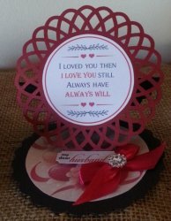 Romantic Boxed Easel Card My Dear Husband