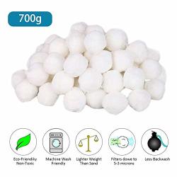 700G White Pool Filter Balls Swimming Pool Cleaning Balls Eco-friendly Fiber Filter Media For Swimming Pool Sand Filters Aquarium Filters Alternative To Sand