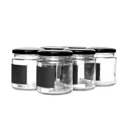 Consol - 291ML Jam Jar With Black Notes - 6PK