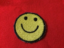 Yellow Smiley Face Patch Batch