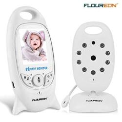 Floureon Wireless 2.4 Ghz Baby Monitor Digital Video Nanny Security Camera Babyphone With 2.0 Inch Lcd Screen Monitor Room Temperature Two Way Talk Radio Night Vision