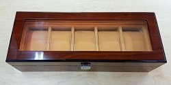 Watch Box Display Case Storage Organiser 5 Slot Block Division Bargain Real Solid Wood