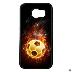Msmr Samsung Galaxy S6 S6 Case Funny Case Soccer On Fire Unique Designed Protective Case Cover For Samsung Galaxy S6
