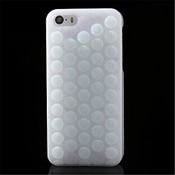 Gizee Funny Cute Popping Decompression Bubble Wrap Back Soft Silicone Puchi Puchi Case Cover For Iphone 5 5S White