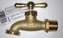 Brass Garden Water Tap Faucet 3 4" Npt Male Thread W hose Thread Rain Barrel New