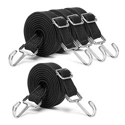 Kotap MABC-32 All- Purpose Adjustable Bungee Cords with Hooks, 32-Inch,  Orange/Black, 10 Count