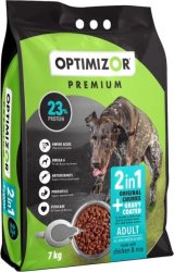 OptiMizor - Premium 2IN1 Dry Dog Food - Gravy Coated Chicken & Rice 7KG