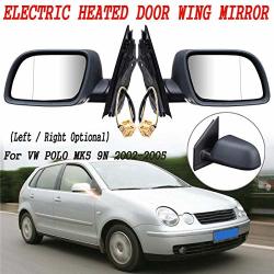 Iris-shop - Left Right Car Door Heated Electric Wing Mirror Glass Fit For Vw For Polo MK5 9N 2002 2003 2004 2005