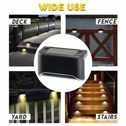 Zhuygba Lighting Solar Deck Lights Outdoor 1 Pack LED Solar Step Lights For Stair Railing Patio Fence Wall Walkways