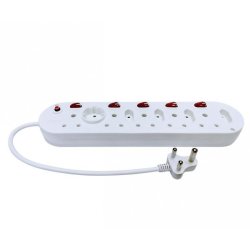 10-WAY Multi Plug With Switches 5X16 + 4X5A - 50CM Power Cord