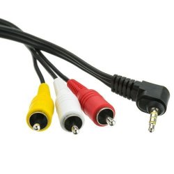 Cable Showcase 10a1-04106 6-feet Sony Jvc 3.5 Mm To 3 Rca Av Camcorder Video Cable