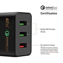 Kfd 3 Ports 2 Green Port 5V 2.4A 1 Red Port Quick Charge 2.0 12V 1.5A 9V 2A 5V 2A Charger For Apple&android Iphone 6S 6 Plus 6